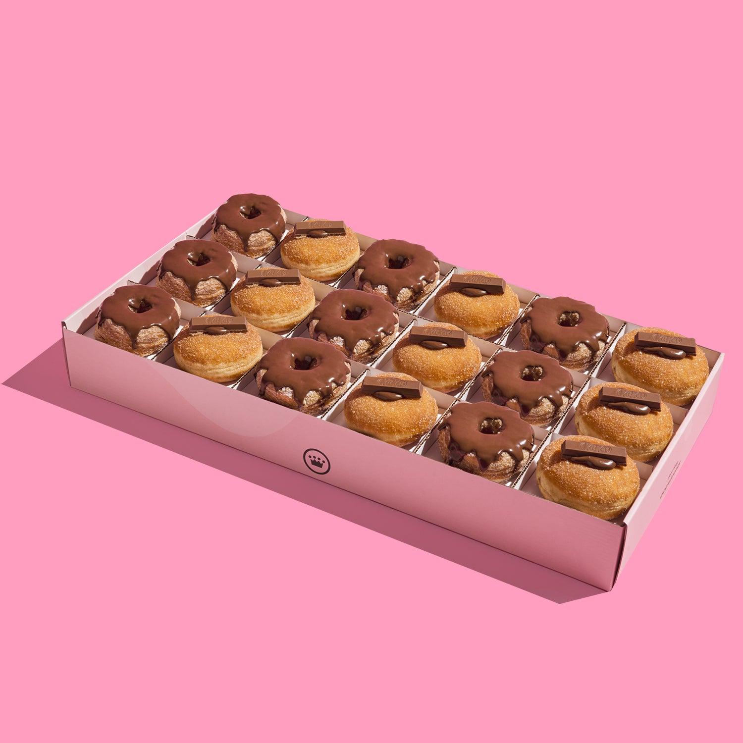Large Choc Hazelnut Indulgence Box (18 Donuts)