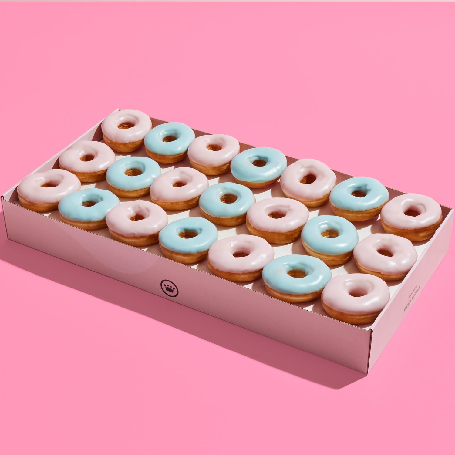 Large Iced Iced Baby Box - Pink & Blue (21 Donuts)