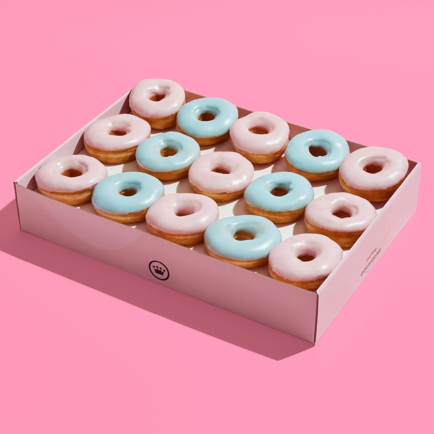 Small Iced Iced Baby Box - Pink & Blue (15 Donuts)