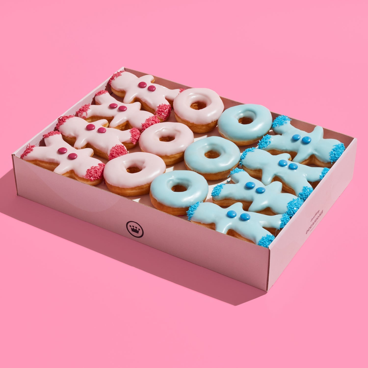 Small Baby Buddy Box - Pink and Blue (14 Donuts)